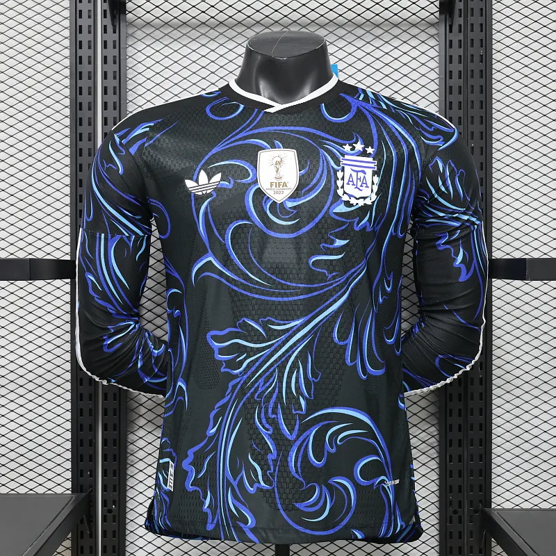 2026 Manga larga Versión jugador Argentina Visitante Camiseta Calidad tailandesa 1:1