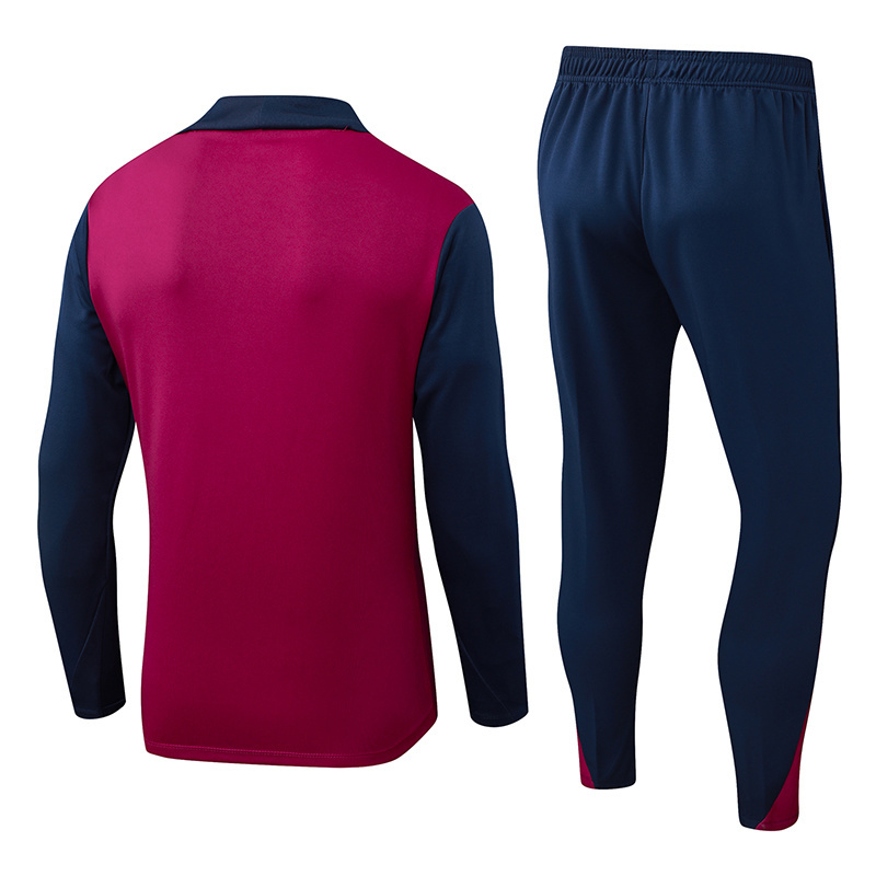 2025/2026 Barcelona Chándal media cremallera Rose Rojo Camiseta Calidad tailandesa 1:1 Conjunto - Imagen 2