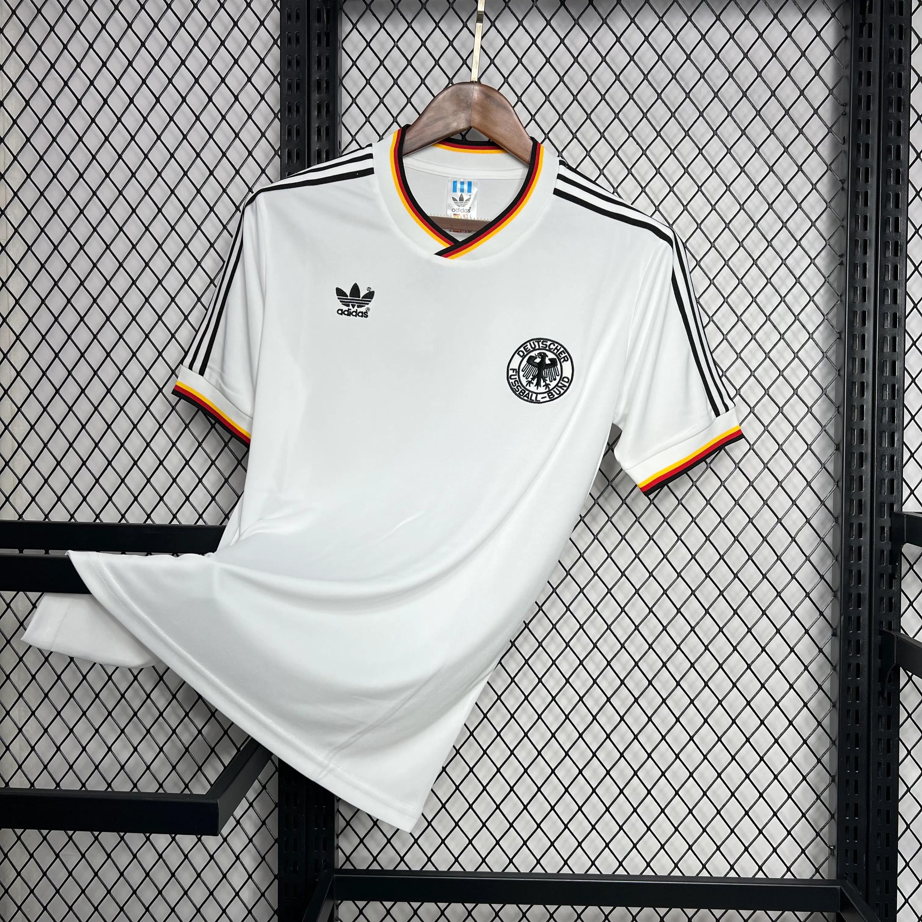 1986 Retro Soccer Jersey Germany Home - Image 3
