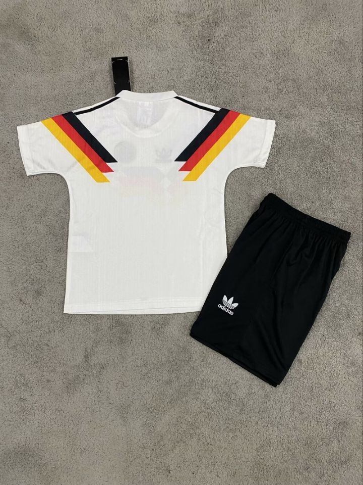 1990 Retro Deutschland Heim Fußballtrikot 1:1 Thai-Qualität Kindergröße – Bild 3