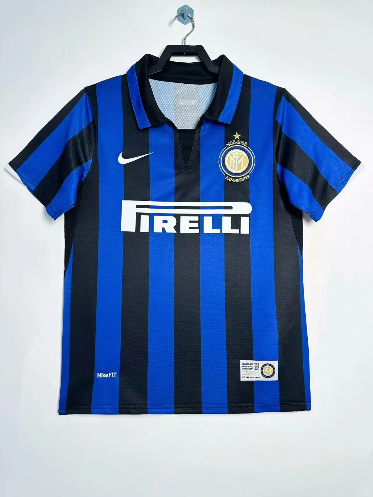 2007/2008 Retro Inter Milan Domowa Euro Koszulka piłkarska Jakość tajska 1:1