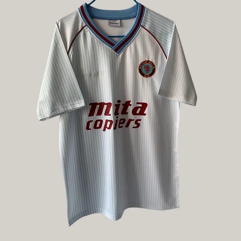 1988/1989 Ретро Aston Villa Гостевая Футбольная футболка Тайское качество 1:1