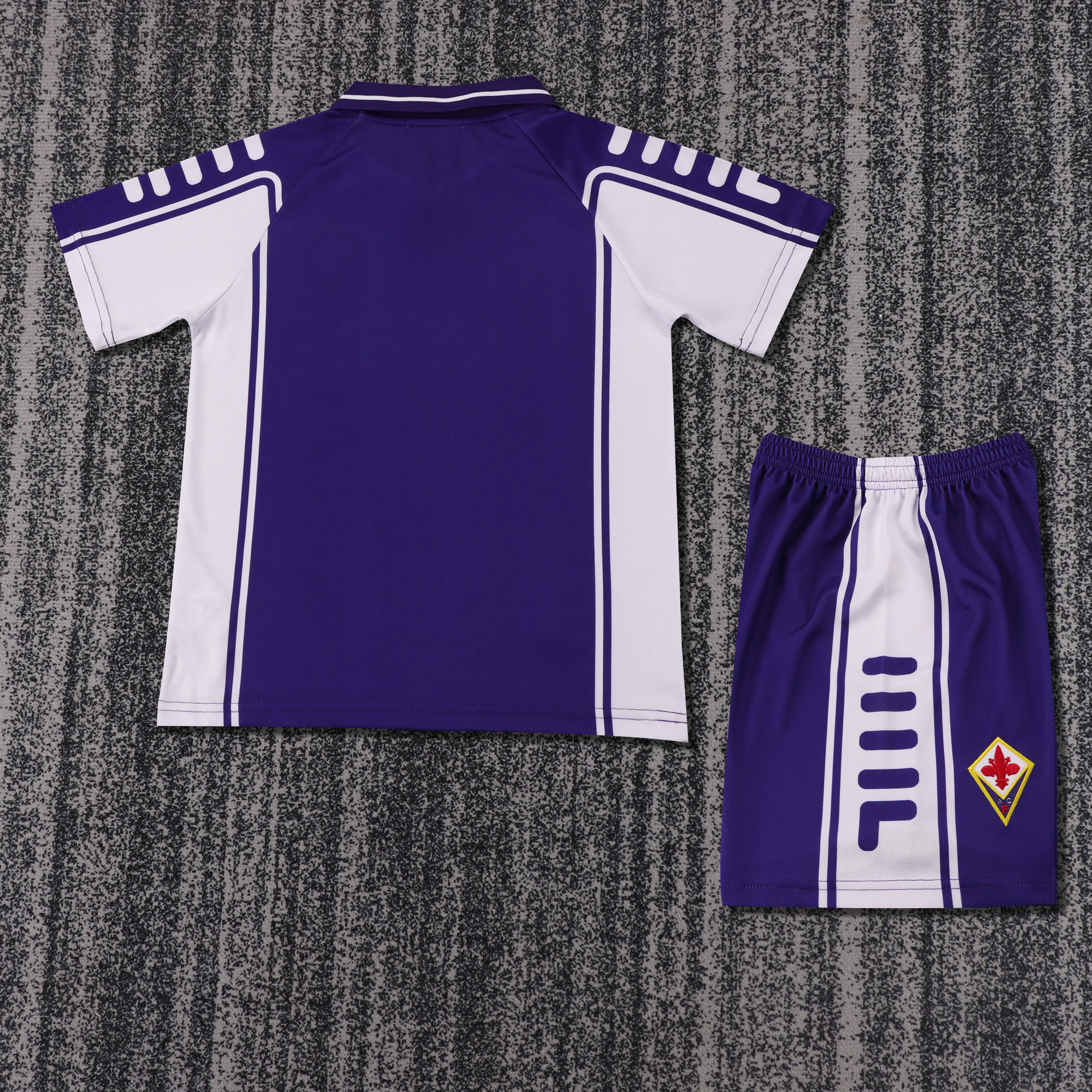 1999-2000 Retro Fiorentina Heim Fußballtrikot 1:1 Thai-Qualität Kindergröße – Bild 2