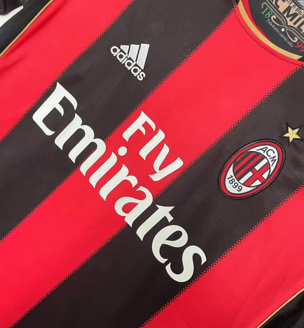 2010-2011 Retro AC Milan Home Football Shirt 1:1 Thai Quality - Image 4