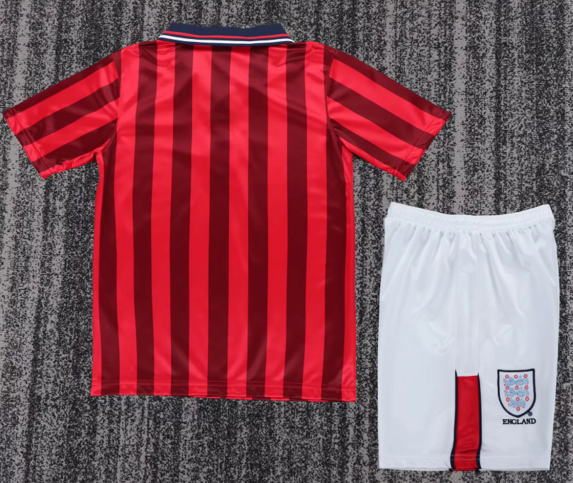 1998 Retrô Inglaterra Fora Camisa de futebol Qualidade tailandesa 1:1 Tamanho infantil - Image 2