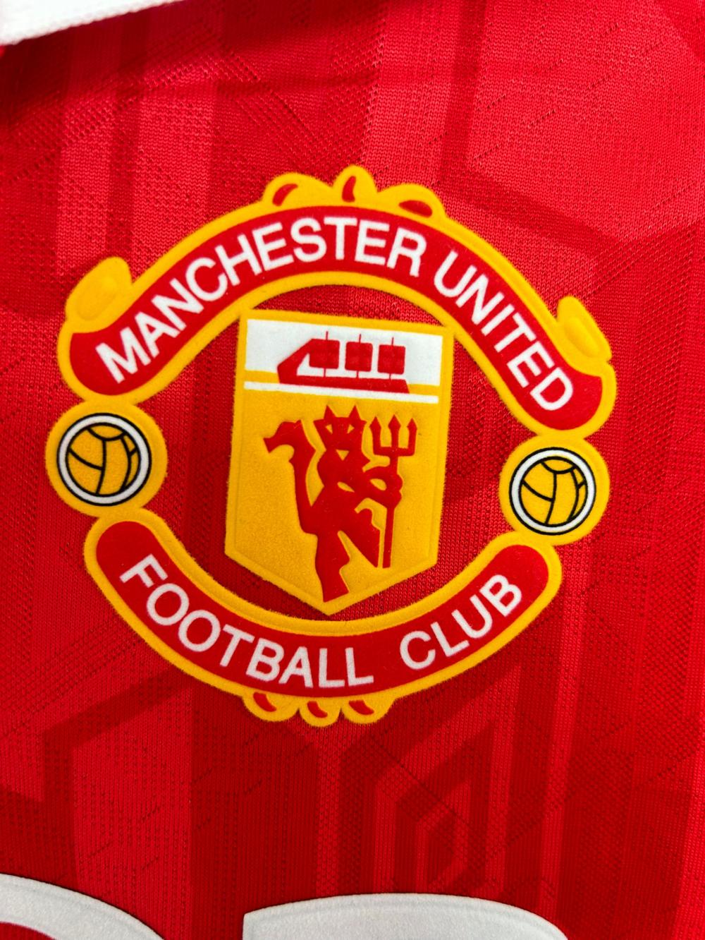 1992/1994 Retro Uzun kol Manchester United İç saha Futbol forması 1:1 Tayland kalitesi - Görsel 7