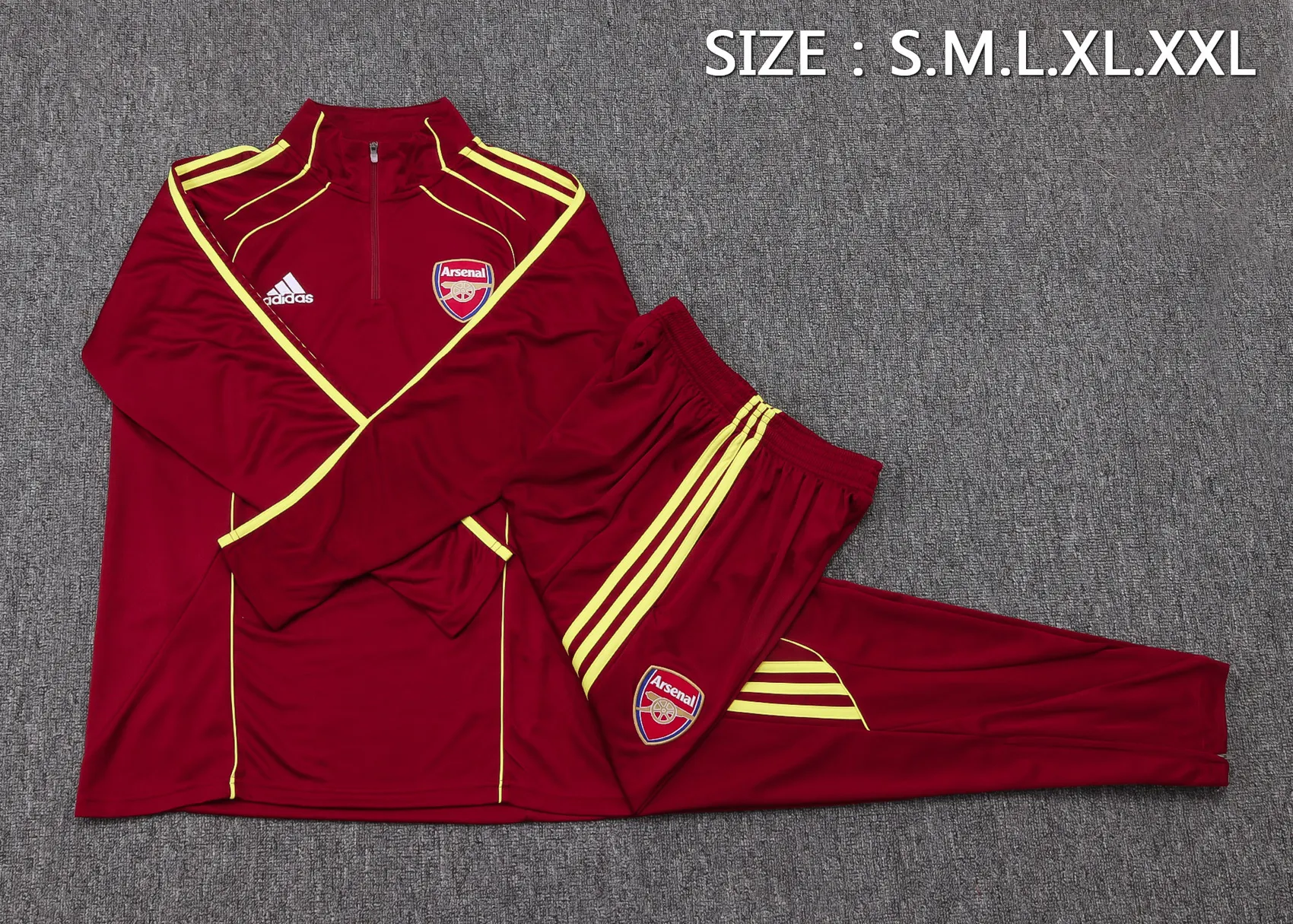 2025/2026 Arsenal Survêtement demi-zip Maroon Rétro Édition Maillot de football Qualité thaï 1:1 Ensemble – Image 5