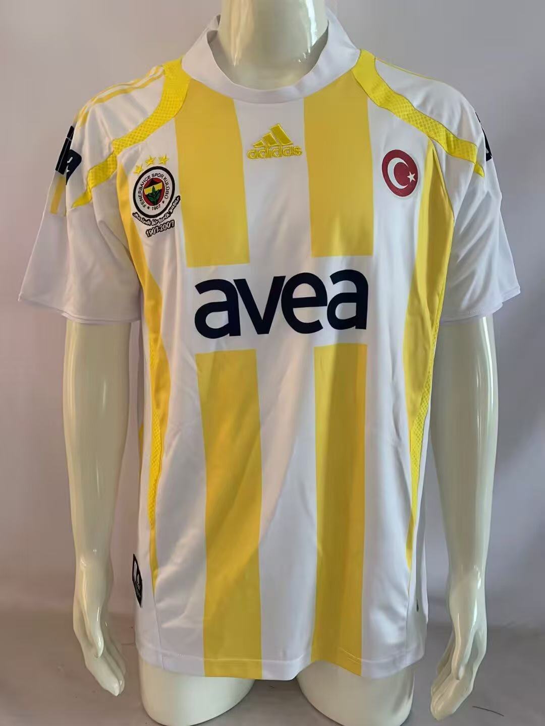 2007/2008 Retro Fenerbahce Auswärts Fußballtrikot 1:1 Thai-Qualität