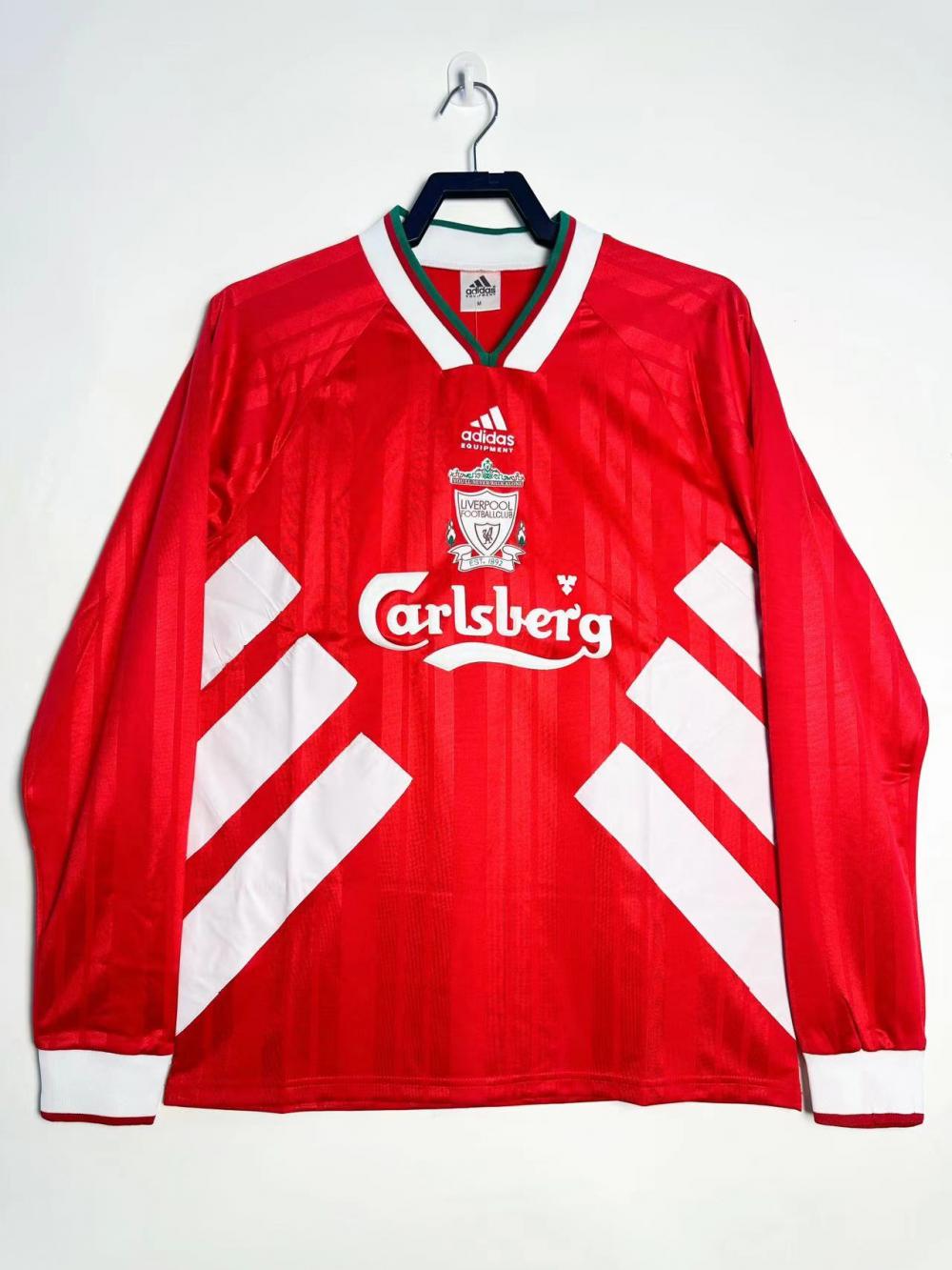 1993/1995 Retro Liverpool Casa Maglia da calcio Manica lunga Qualità thai 1:1