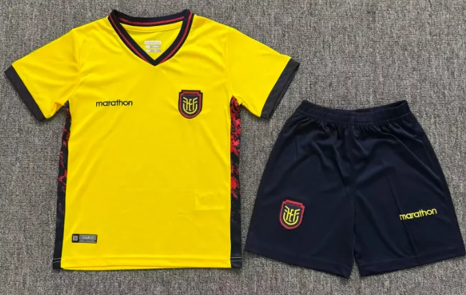 2026 Ecuador Nazionale Casa Maglia da calcio Qualità thai 1:1 Taglia bambino
