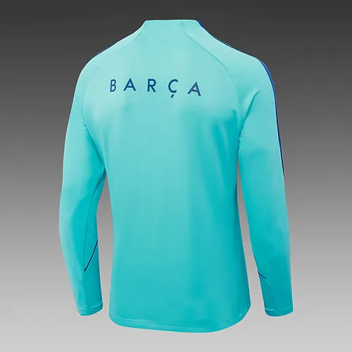 2026/2027 Barcelona Half-Pull Training Light blue Football Shirt 1:1 Thai Quality Set - Image 4