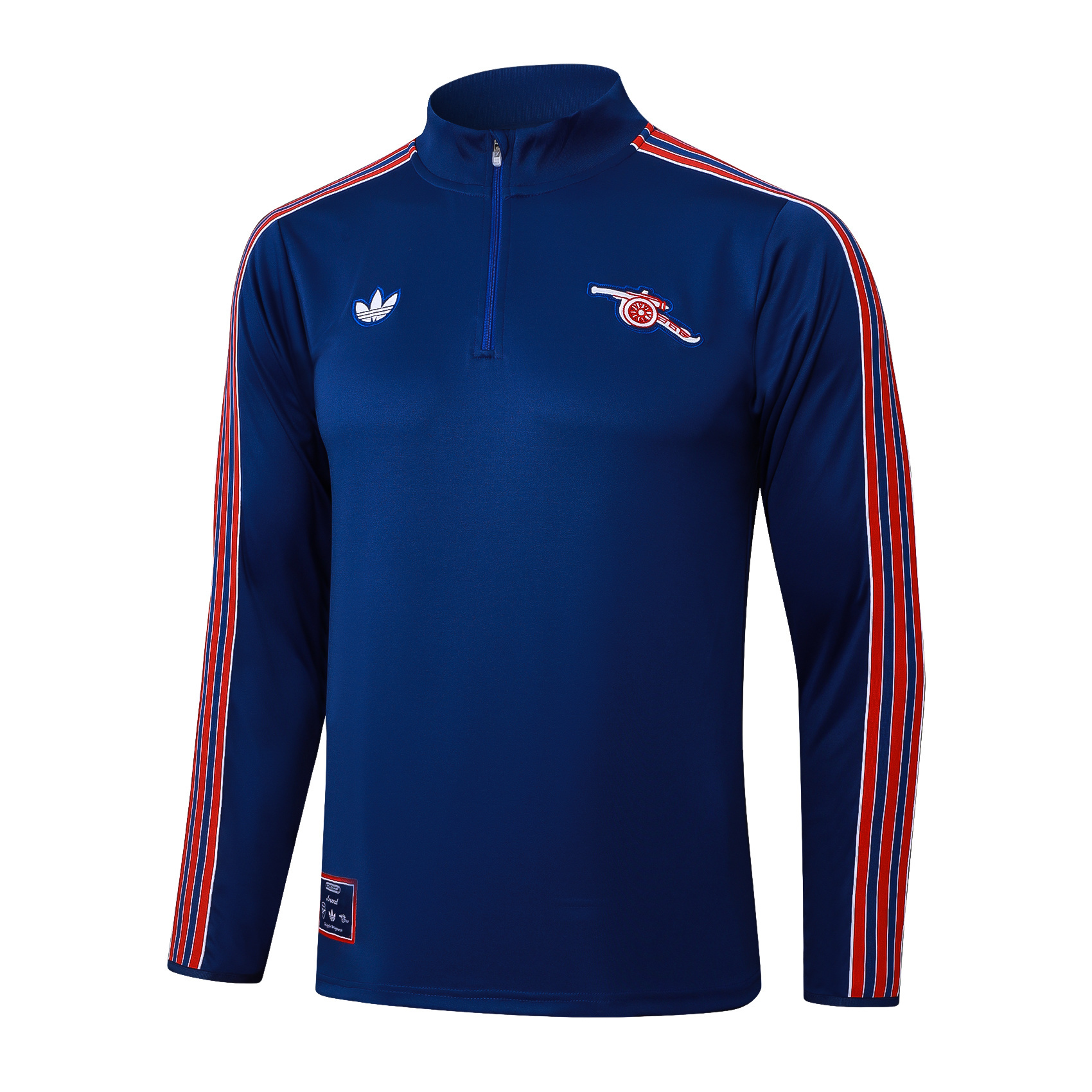 2025/2026 Arsenal Half-Pull Training Suit Retro Blue Edition Football Shirt 1:1 Thai Quality Set 01 - Image 3