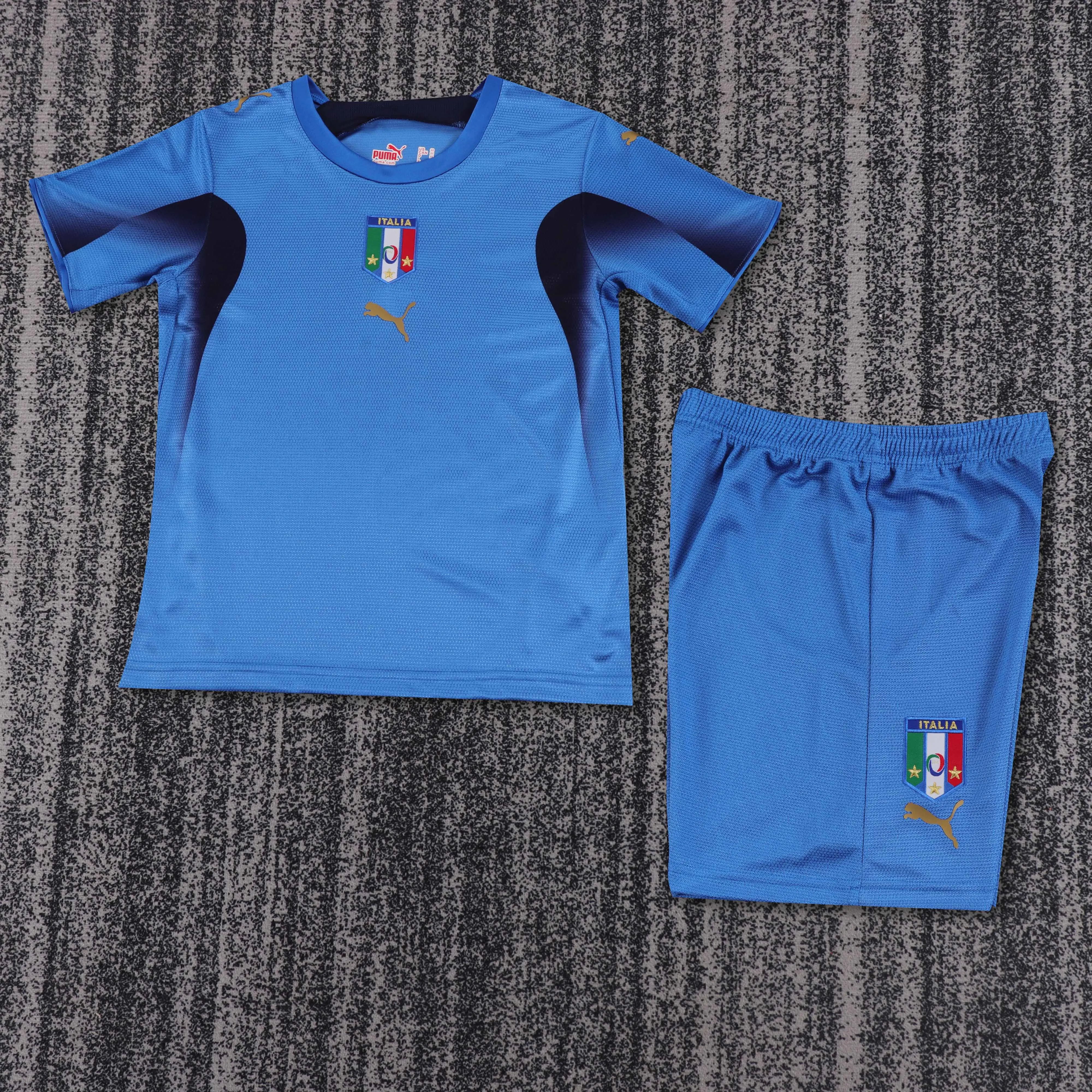 2006 Retro Italien Heim Fußballtrikot 1:1 Thai-Qualität Kindergröße