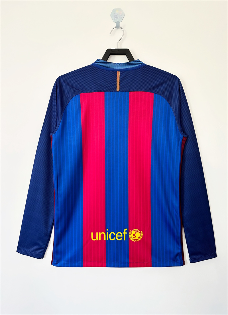 2016/2017 Retro Manica lunga Barcelona Maglia da calcio Casa Qualità thai 1:1 - immagine 2