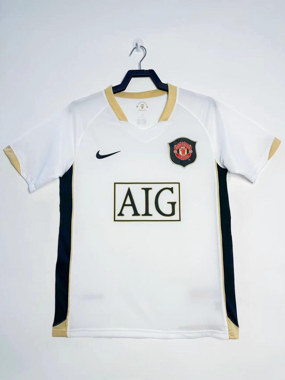2006/2007 Ретро Manchester United Гостевая Футбольная футболка Тайское качество 1:1