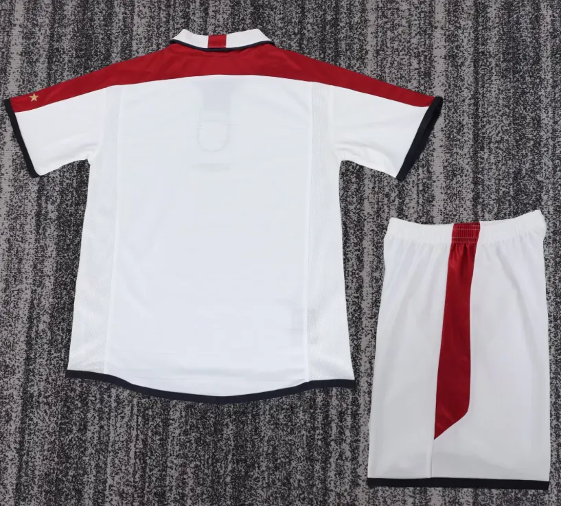 2004 Retro England Heim Fußballtrikot 1:1 Thai-Qualität Kindergröße – Bild 2
