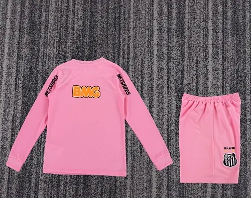 2012/2013 Langarm Retro Santos Rosa Fußballtrikot 1:1 Thai-Qualität Kindergröße – Bild 3