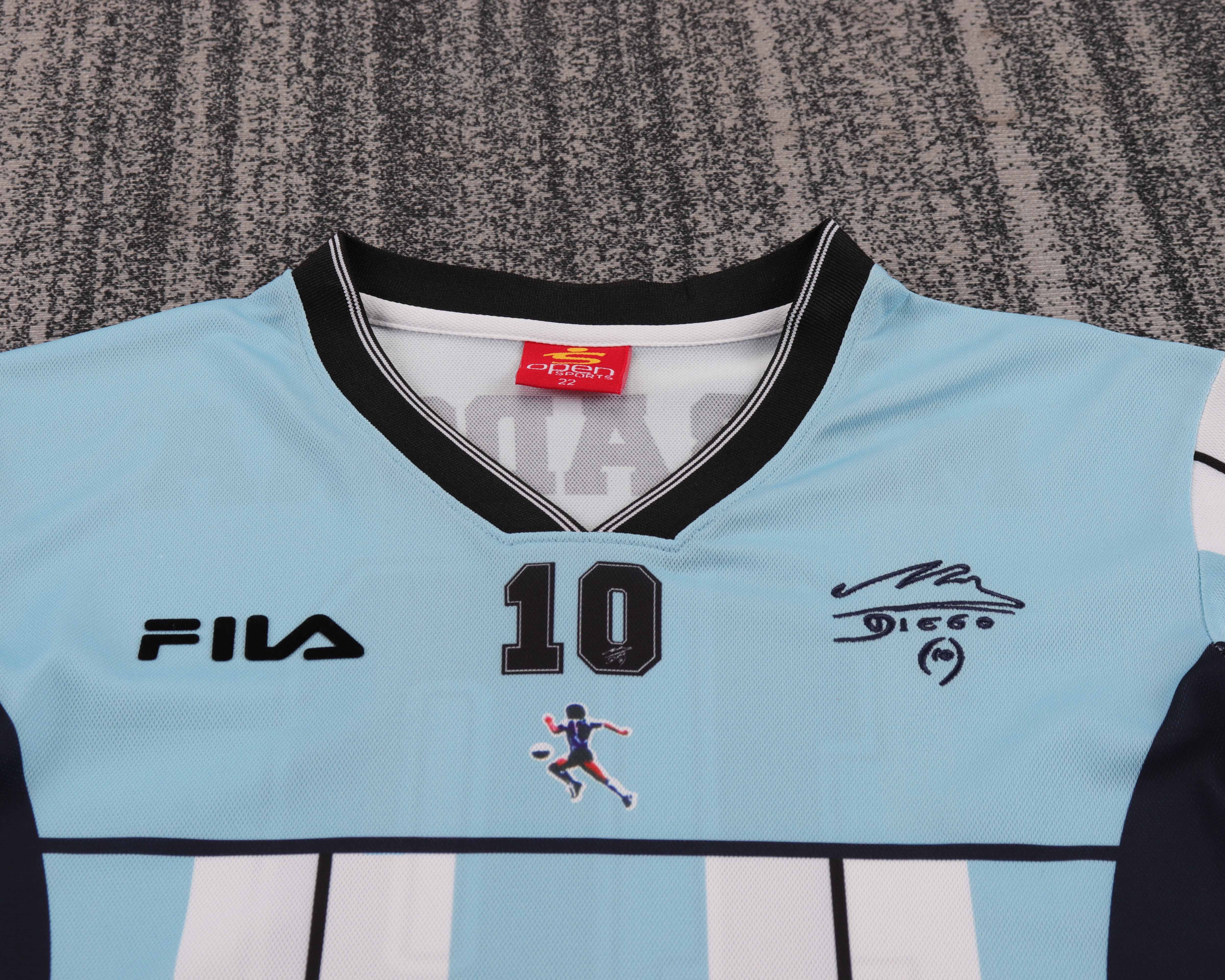 2001 Retro Argentina National Team Maradona Commemorative Edition Jersey 1:1 Thai Quality Kids Size - Image 3