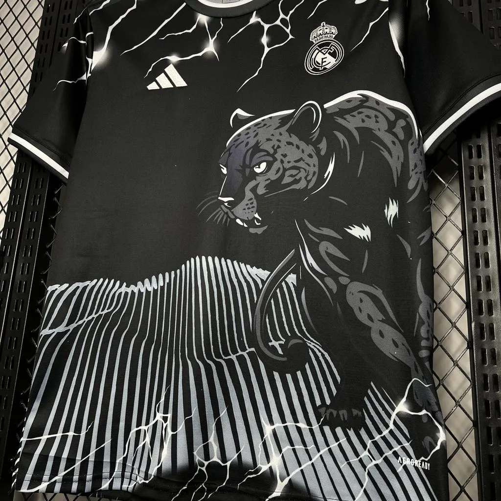 2024/2025 Real Madrid Edição especial Preto Camisa Qualidade tailandesa 1:1 - Image 4
