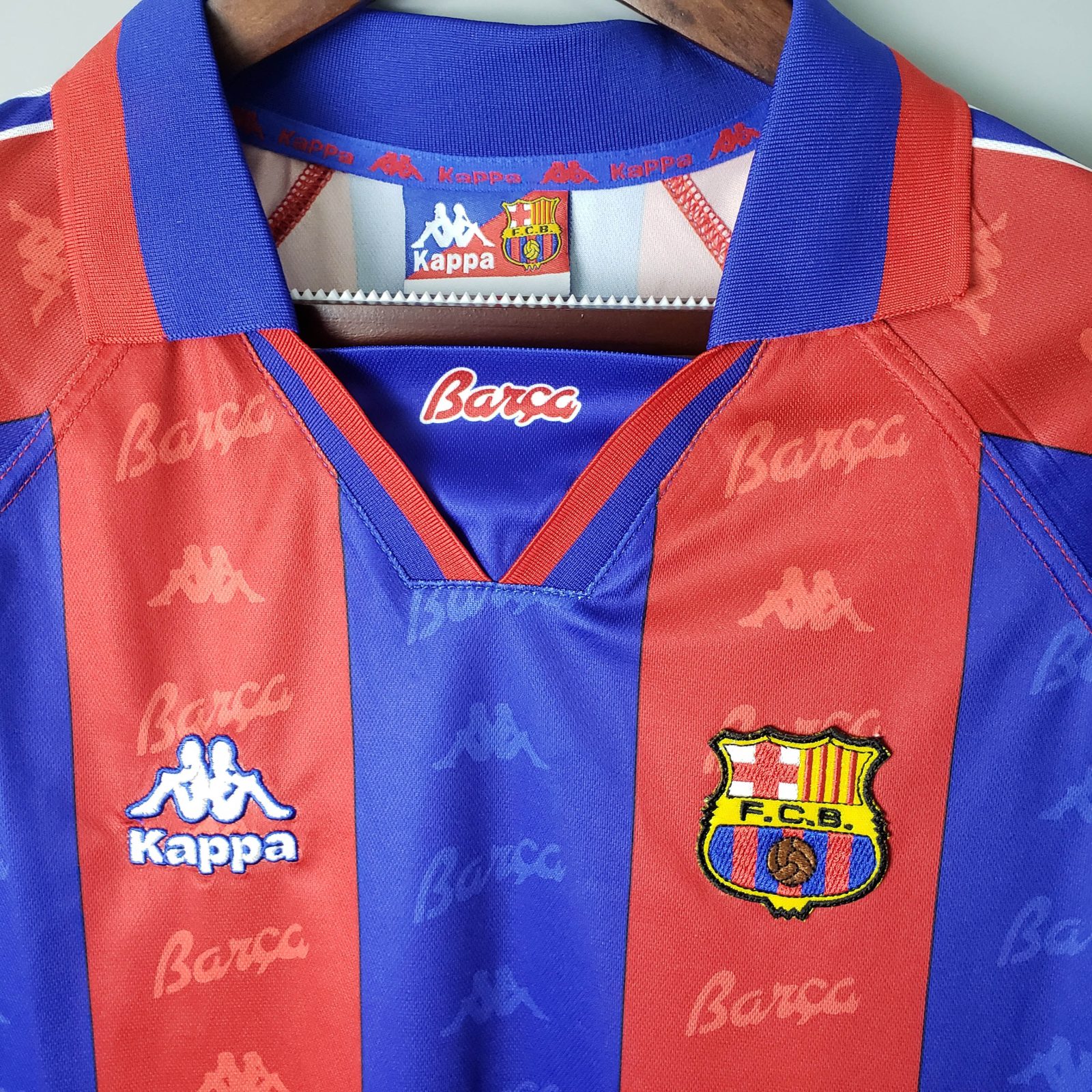 Retro Barcelona Fußballtrikot Heim 1996/1997 1:1 Thai-Qualität – Bild 4