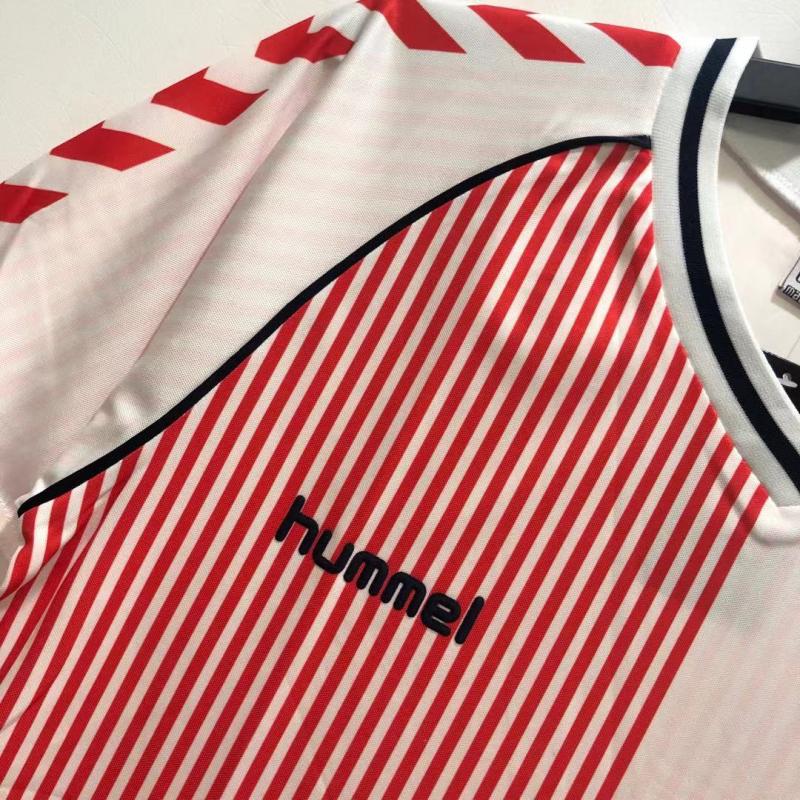 1986 Retro Denemarken Nationaal elftal Uit Voetbalshirt 1:1 Thaise kwaliteit - Afbeelding 4