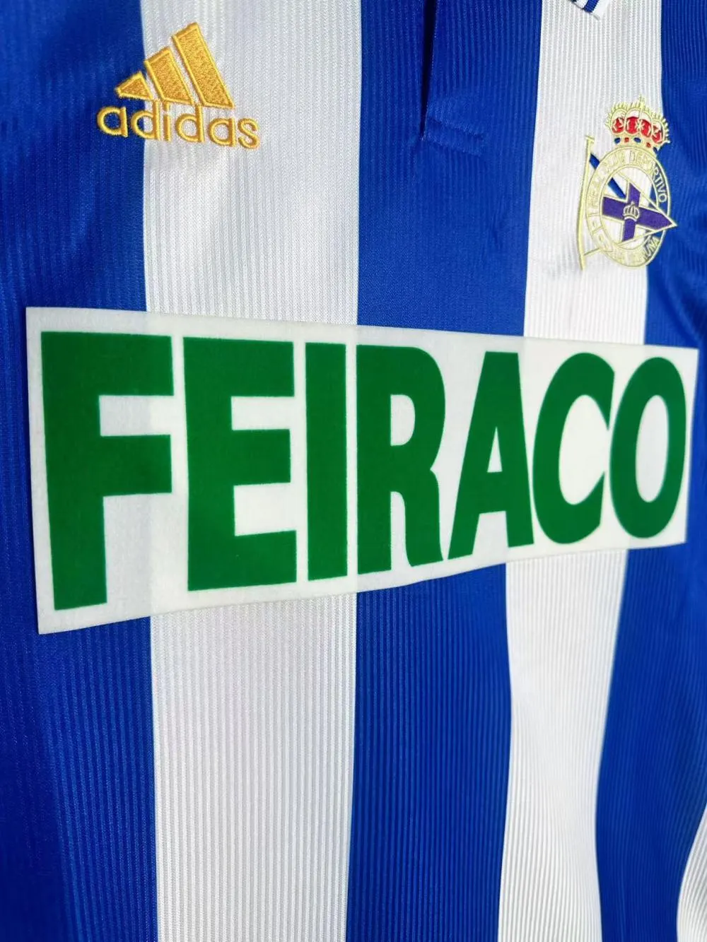 1999-2000 Retro Long Sleeve Deportivo Home Football Shirt 1:1 Thai Quality - Image 4