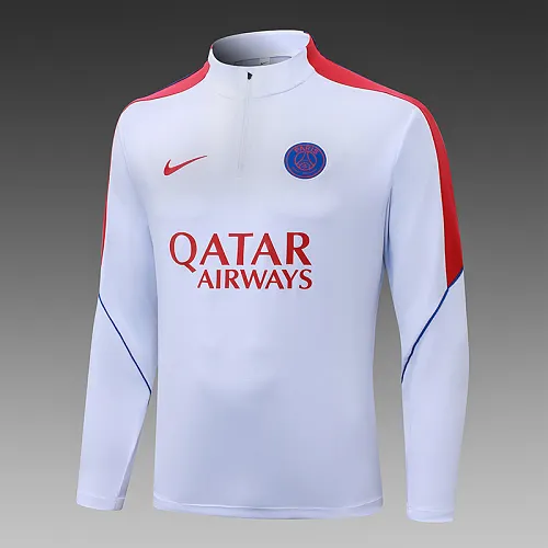 2026/2027 Psg Paris Saint-Germain Half-Pull Белый With A Красный Chest Emblem Футбольная футболка Тайское качество 1:1 Набор — изображение 4