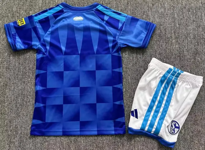 2026/2027 Schalke 04 Домашняя Футбольная футболка Тайское качество 1:1 Детский размер/ — изображение 2