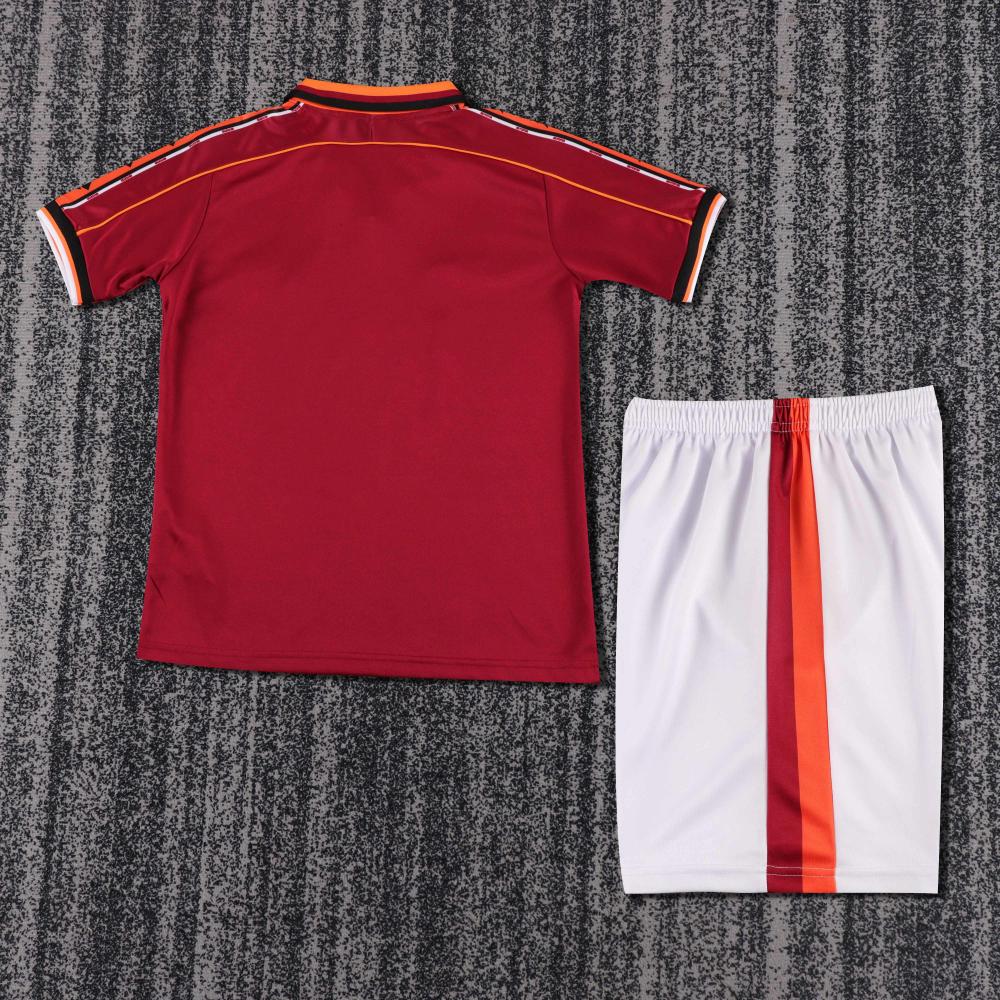 1998-1999 Retro Roma Home Soccer Jersey 1:1 Thai Quality Kids Size - Image 2