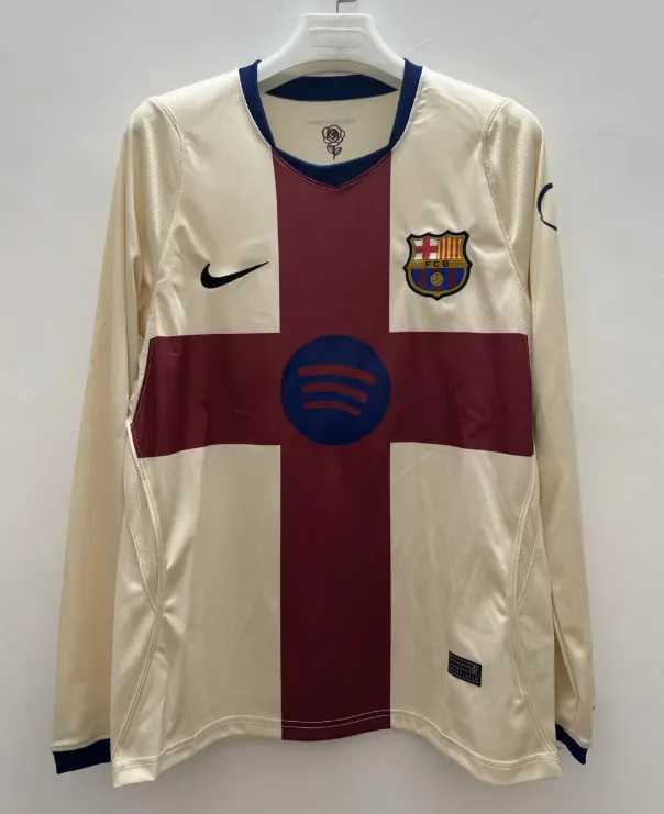 2026/2027 Langarm Barcelona Viertes Auswärts Fußballtrikot 1:1 Thai-Qualität