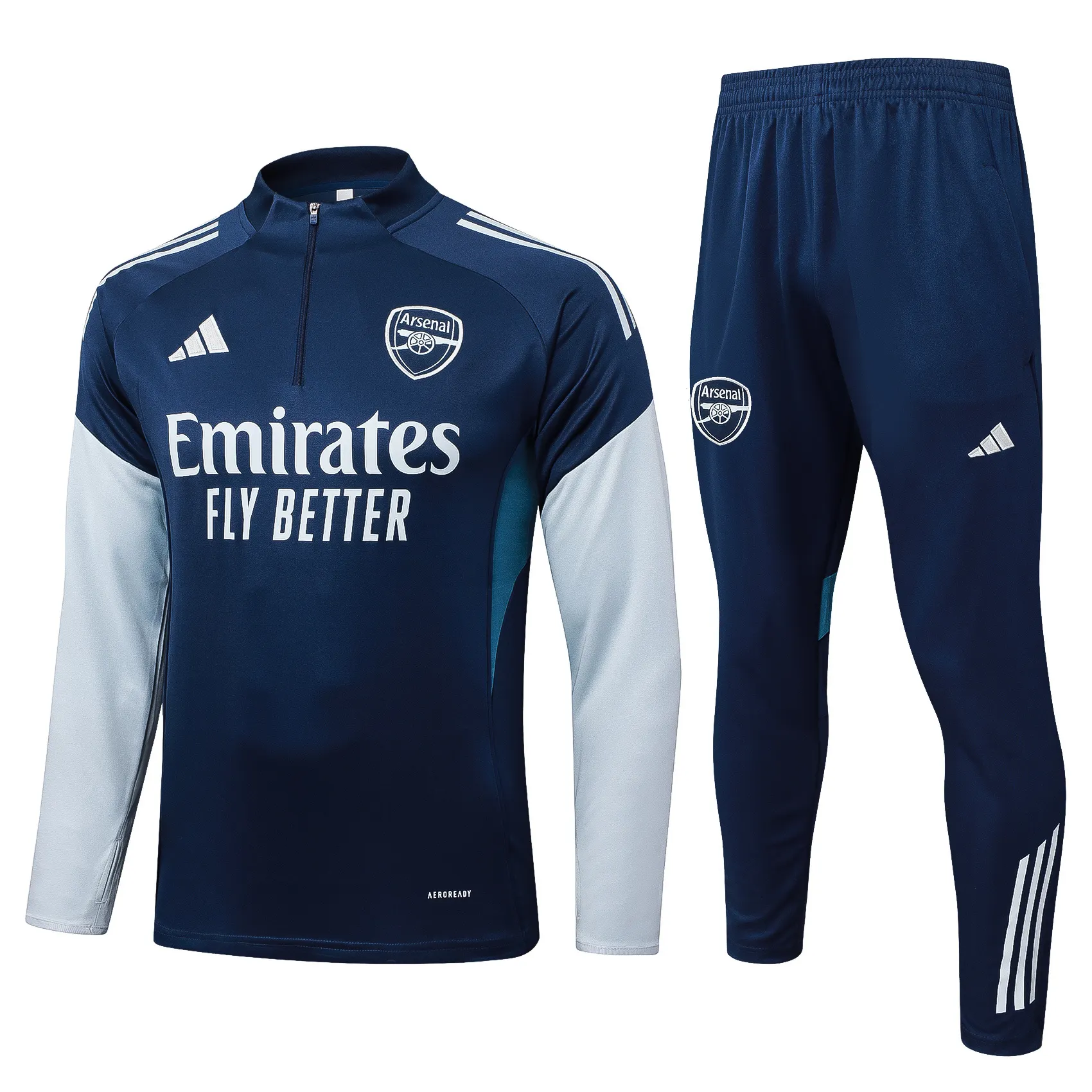 2025/2026 Arsenal Chándal media cremallera Royal Azul Camiseta de fútbol Calidad tailandesa 1:1 Conjunto 01