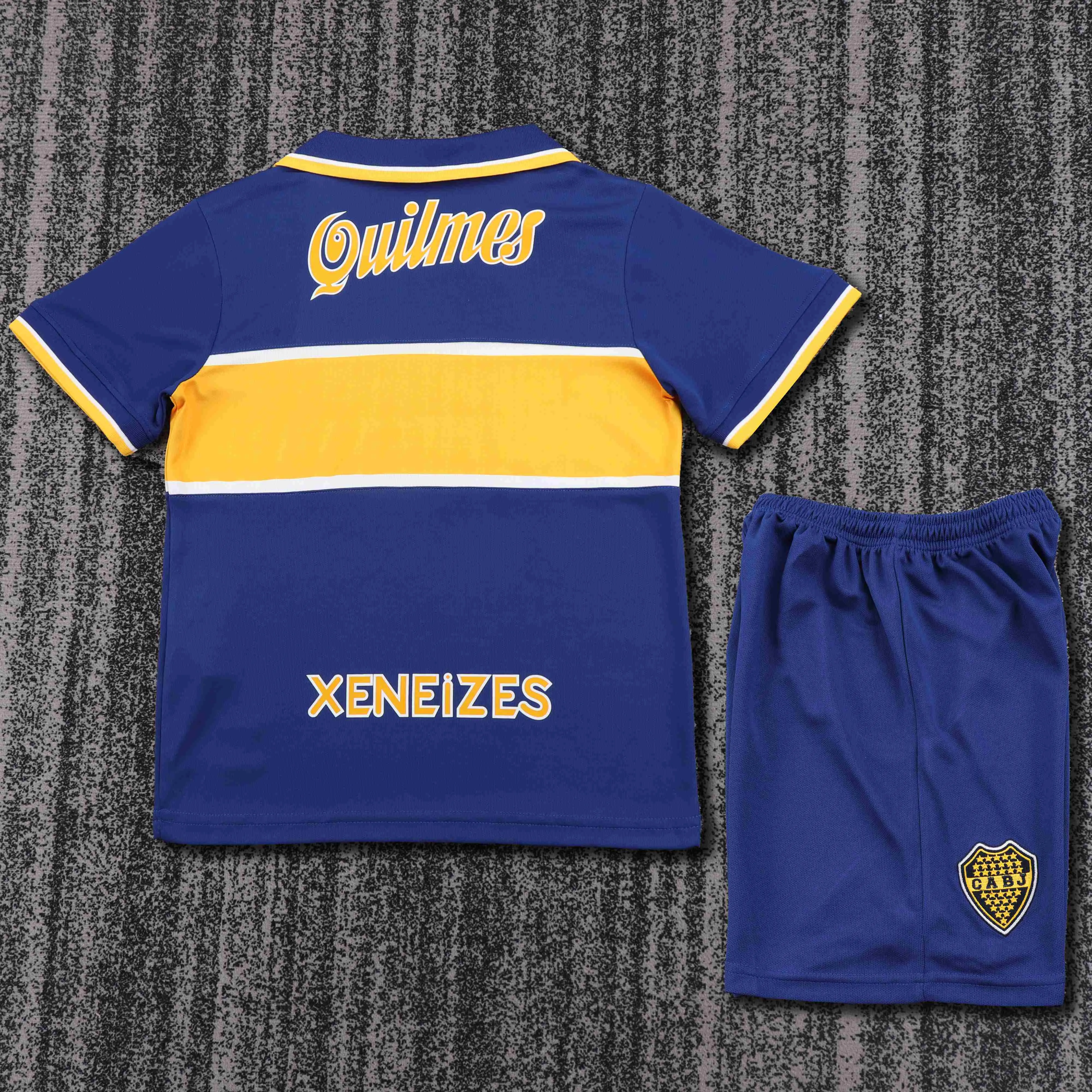 1996-1997 Retro Boca Juniors İç saha Futbol forması 1:1 Tayland kalitesi Çocuk bedeni - Görsel 2