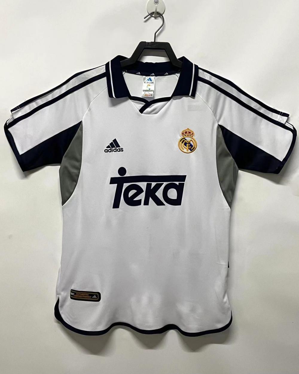 2000/2001 Rétro Real Madrid Domicile Maillot de football Qualité thaï 1:1
