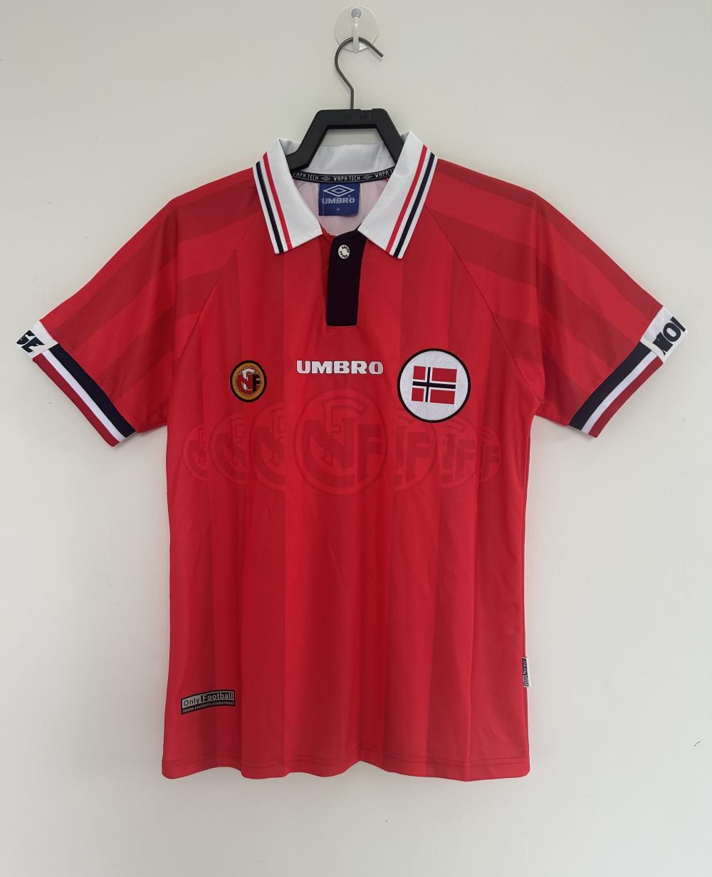 1998-1999 Retro Norwegen Nationalmannschaft Heim Fußballtrikot 1:1 Thai-Qualität