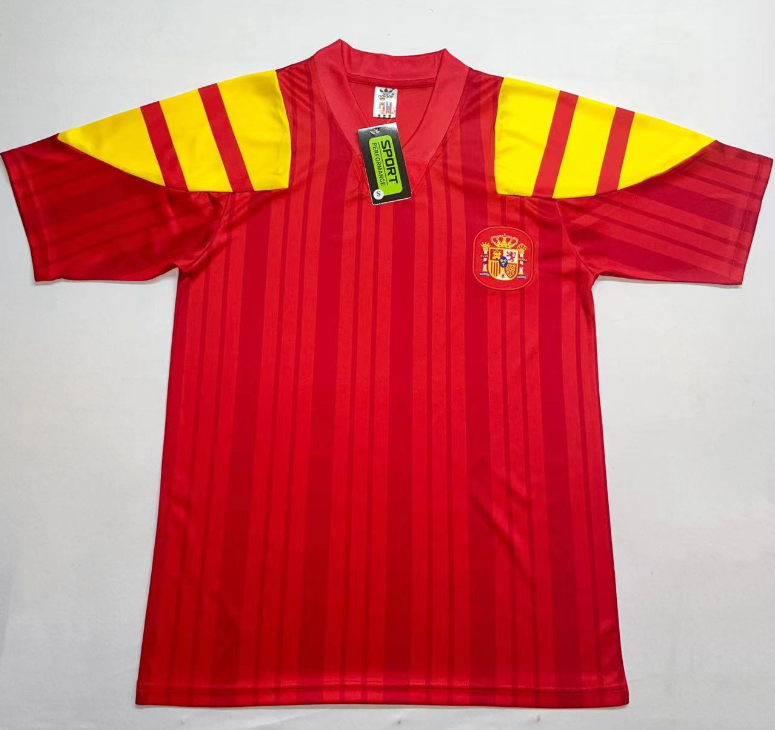 1992-1994 Retro İspanya İç saha Futbol Forma 1:1 Tayland kalitesi