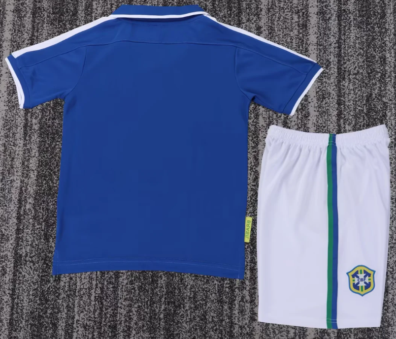 1997 Retro Brazil Soccer Jersey Away 1:1 Thai Quality Kids Size - Image 2