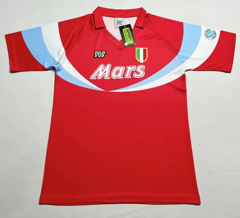 1990-1991 Retrô Napoli Fora Camisa de futebol Qualidade tailandesa 1:1