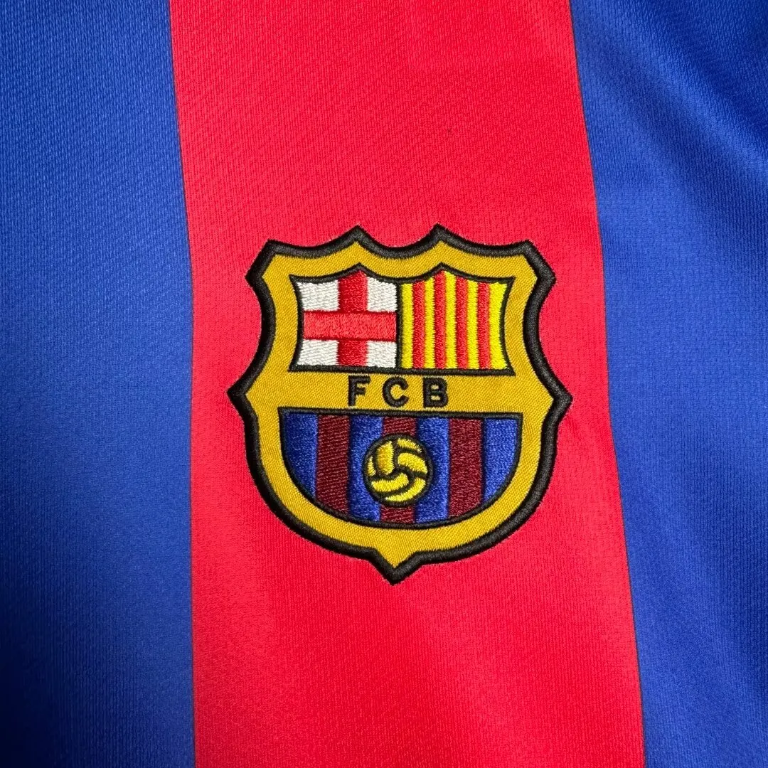 2004/2005 Retro Barcelona Heim Collarless Fußballtrikot 1:1 Thai-Qualität – Bild 6