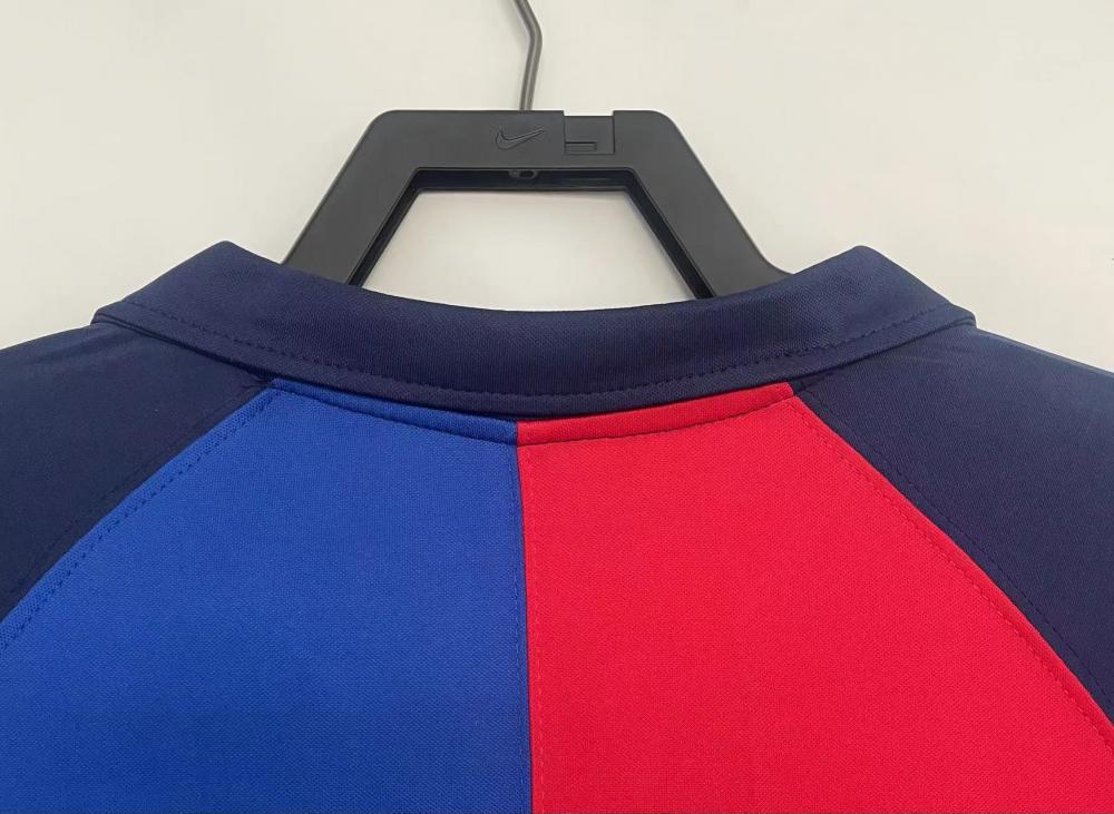 1999/2000 Retro Barcelona Casa 100th Edizione anniversario Maglia da calcio Manica lunga 1:1 Qualità thai - immagine 3